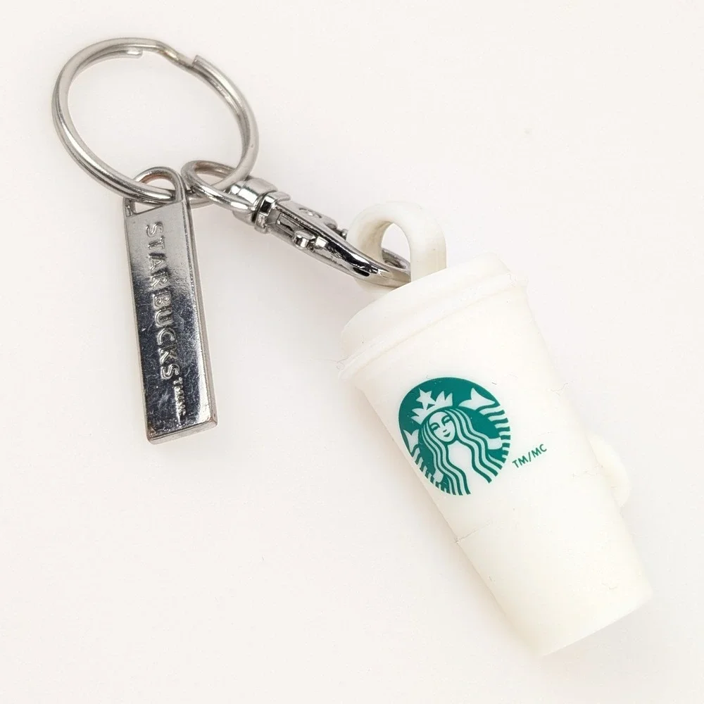 Starbucks Coffee Cup Keychain Miniature Drink Charm Souvenir Green Logo‎